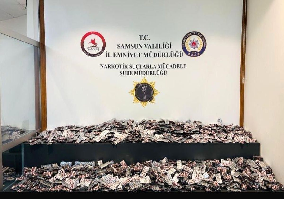 Samsun'da 33 bin uyuşturucu hap ele geçirildi: 2 kişi tutuklandı