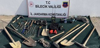 Bilecik'te kaçak kazı yapan 5 zanlı yakalandı