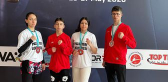 Bilecikli sporcular Türkiye Açık WAKO Dünya Kupası'ndan madalyayla döndü