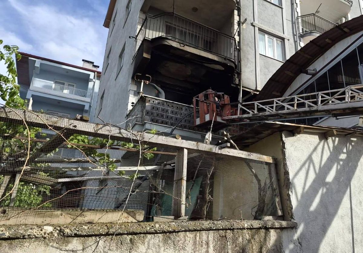 Burdur'da evde yangın paniği