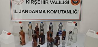 Kırşehir'de 3 ruhsatsız tabanca, sahte içki ve etil alkol ele geçirildi
