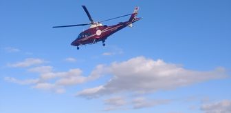 Konya'da hava ambulansı böbrek hastası için havalandı