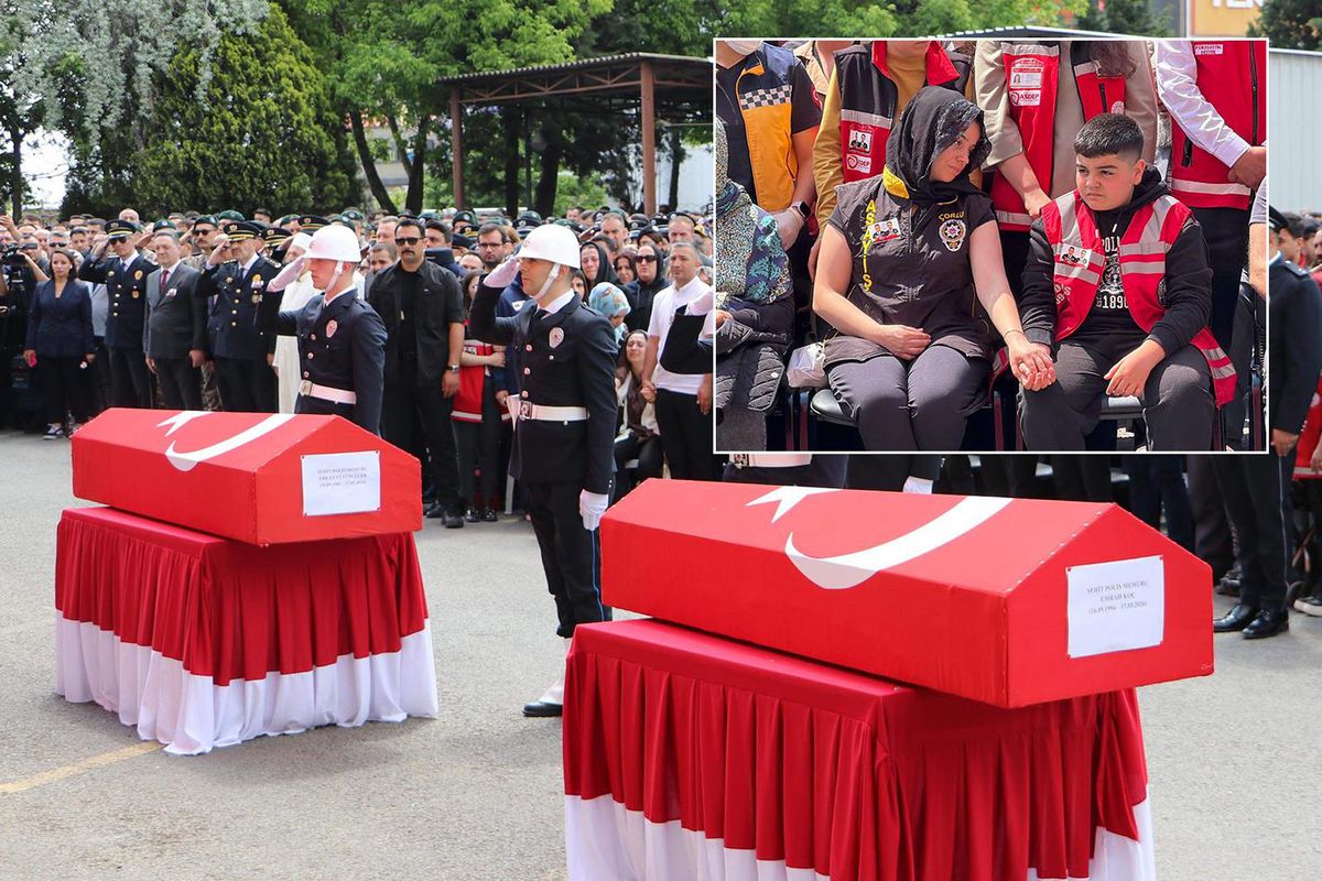 Şehit polisler son yolculuğuna uğurlandı! Cenazede kahreden detay