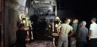 Başakşehir'de tırda başlayıp iş yerine sıçrayan yangın hasara yol açtı