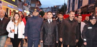 Suşehri'nde 400 metrelik dev bayrakla 19 Mayıs coşkusu