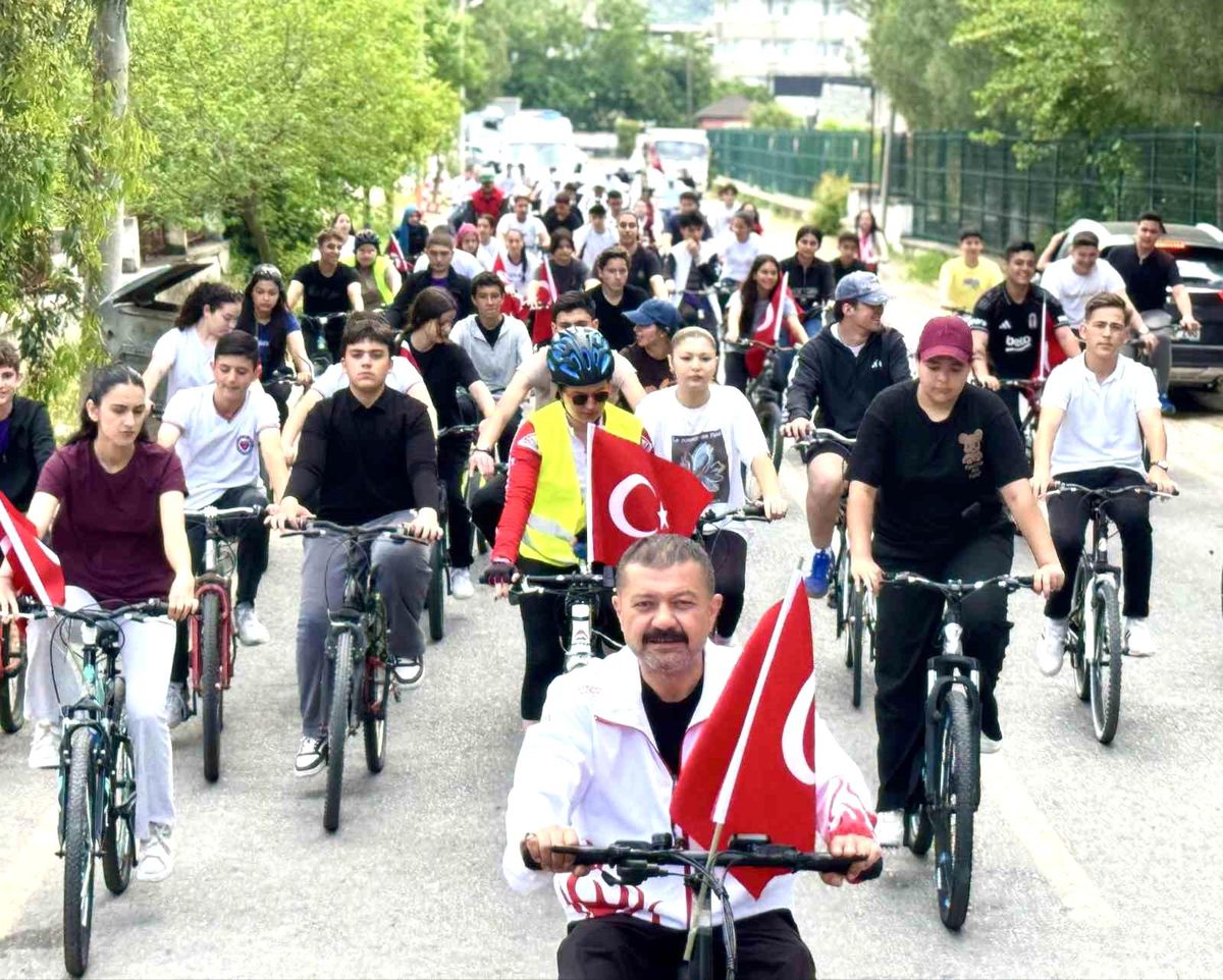 Çine'de 'sağlıklı yaşam' için pedal çevirdiler