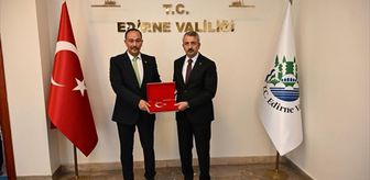 Edirne Valisi Sezer'e Tapu ve Kadastro heyetinden ziyaret