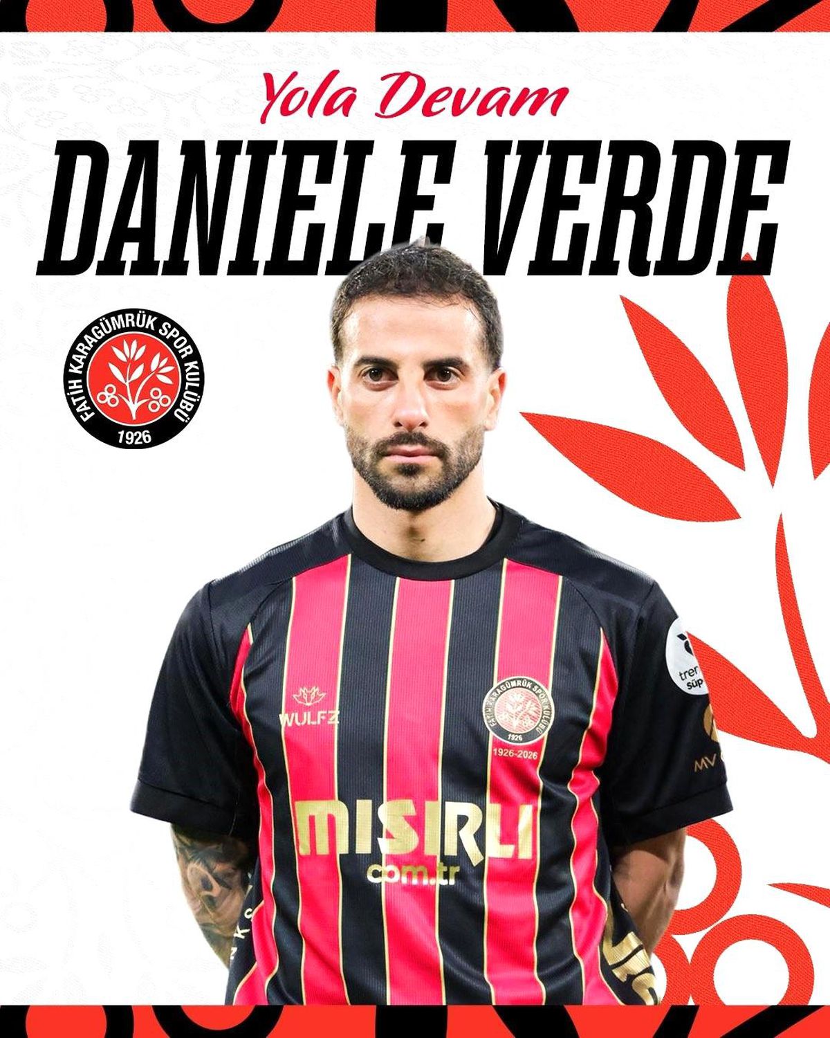 Fatih Karagümrük, Daniele Verde'nin satın alma opsiyonunu kullandı