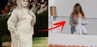 Heidi Klum balkonda üstsüz yakalandı