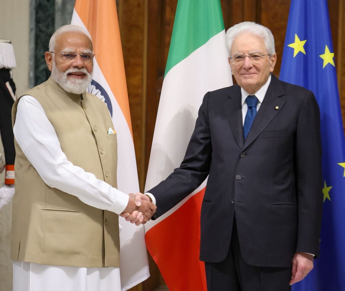 Hindistan Başbakanı Modi, İtalya Cumhurbaşkanı Mattarella ile bir araya geldi