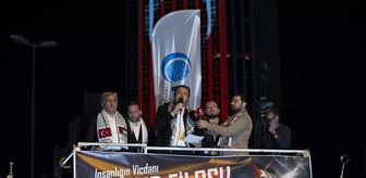Küresel Sumud Filosu'na saldırı İsrail'in İstanbul Başkonsolosluğu önünde protesto edildi