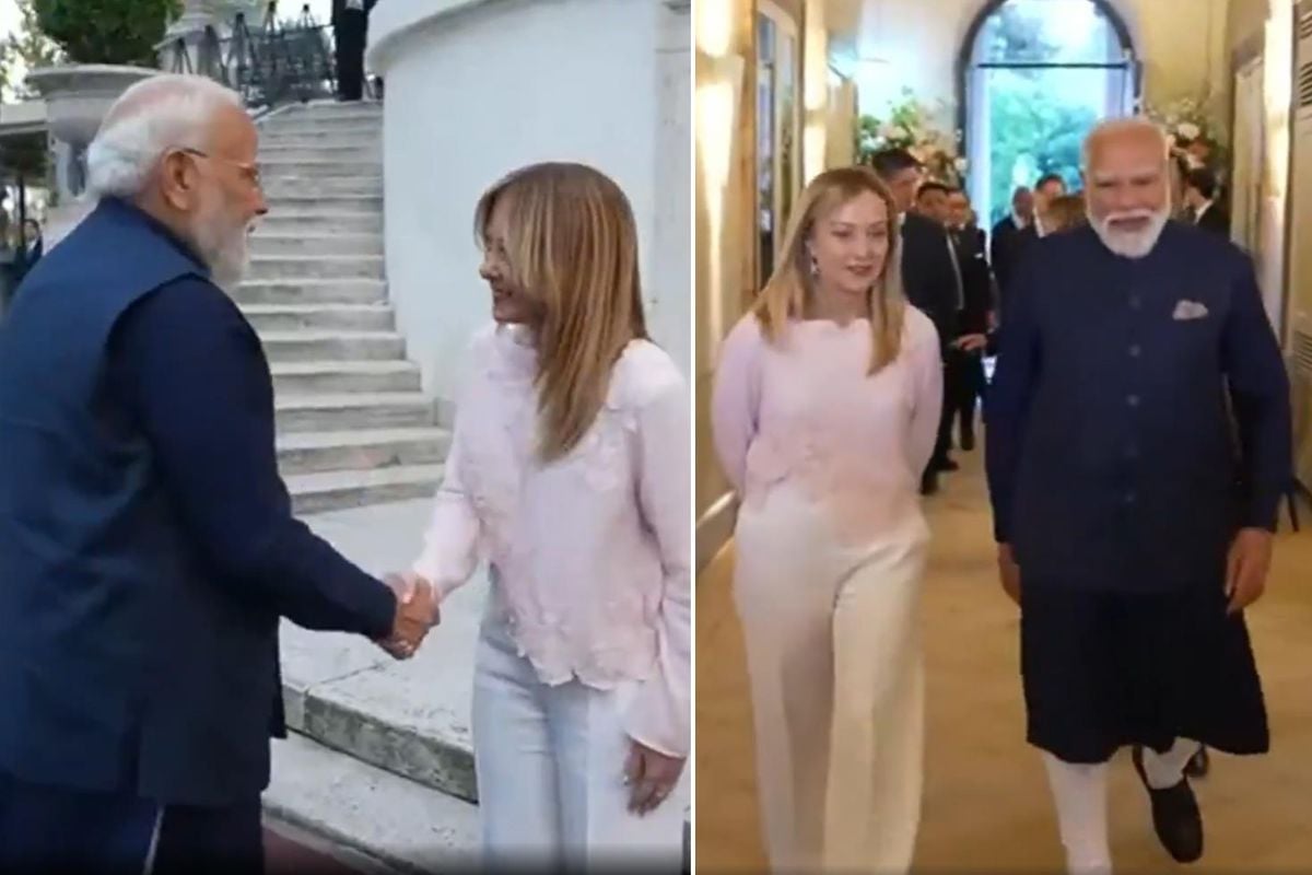 Meloni’nin Modi'yi karşıladığı kıyafet gündem oldu: Evinin bahçesinde gibi