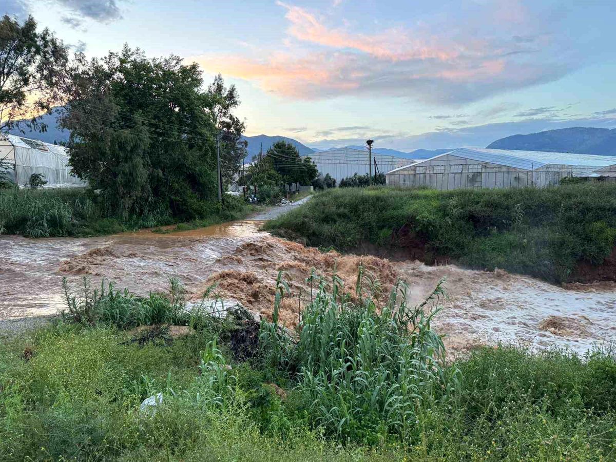 Mersin'de sağanak etkili oldu: Sel suları yolu aştı, bahçeler sular altında kaldı