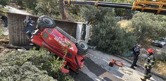 Muğla'da devrilen kamyondaki 3 kişi yaralandı