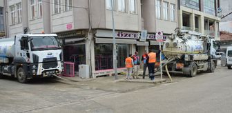 Samsun'un Havza ilçesinde selin ardından temizlik çalışmaları sürüyor