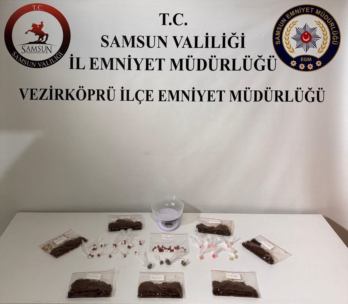 Vezirköprü'de uyuşturucu operasyonunda bir zanlı yakalandı