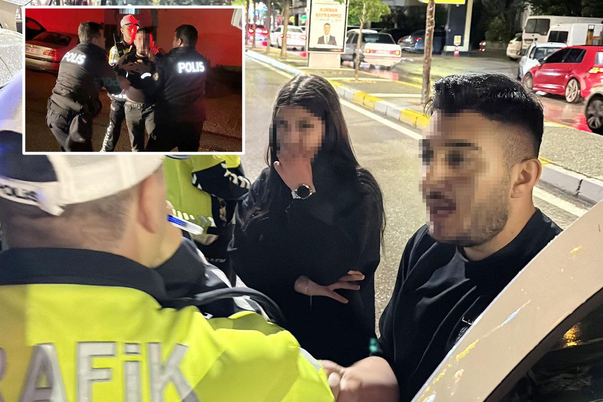 Polise önce yalvardı sonra küfürler edip kaçtı: O anlar kamerada
