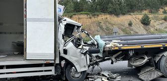 Arnavutköy'de tıra çarpan kamyonetin sürücüsü öldü