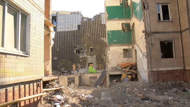 Debris in Kyiv's attack that killed 24