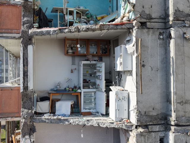 Debris in Kyiv's attack that killed 24