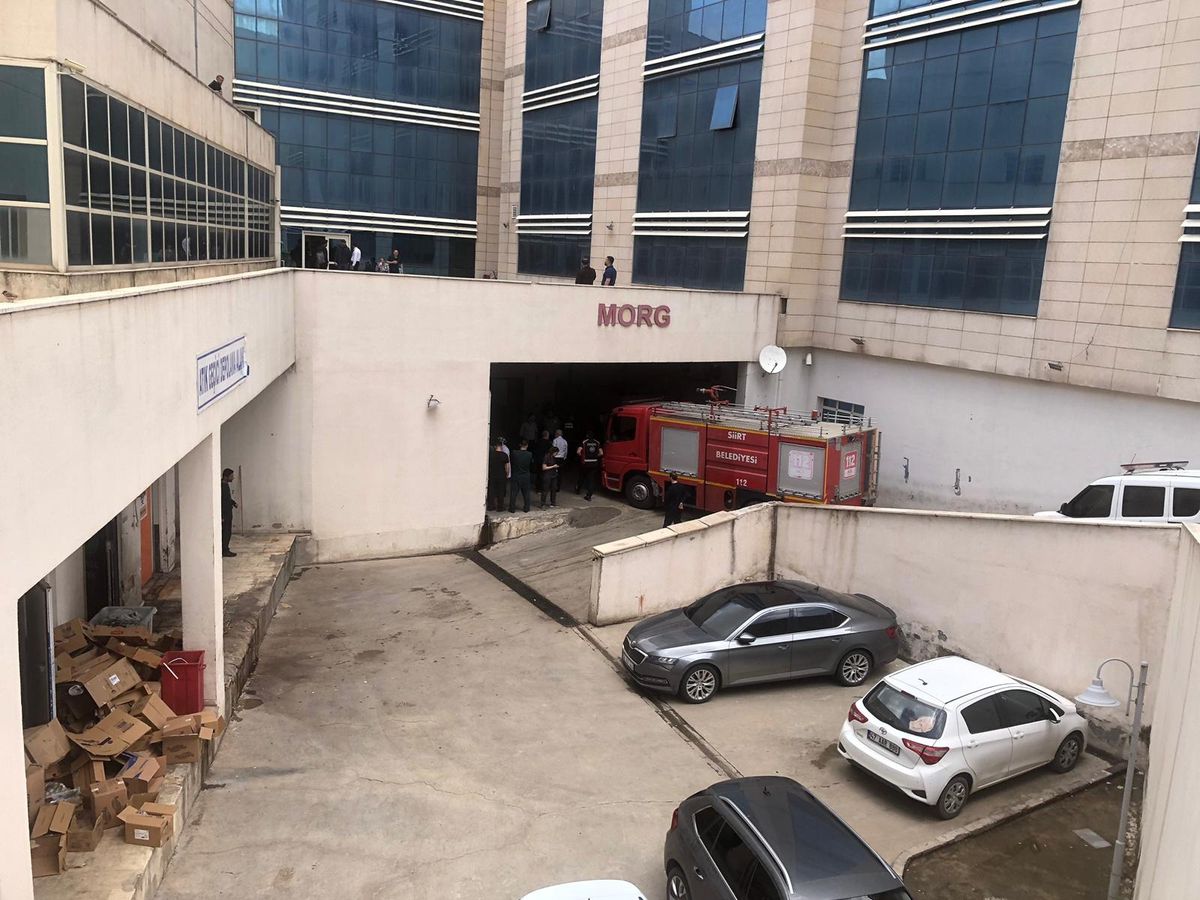 Siirt Eğitim ve Araştırma Hastanesi'nde Çamaşırhanede Yangın