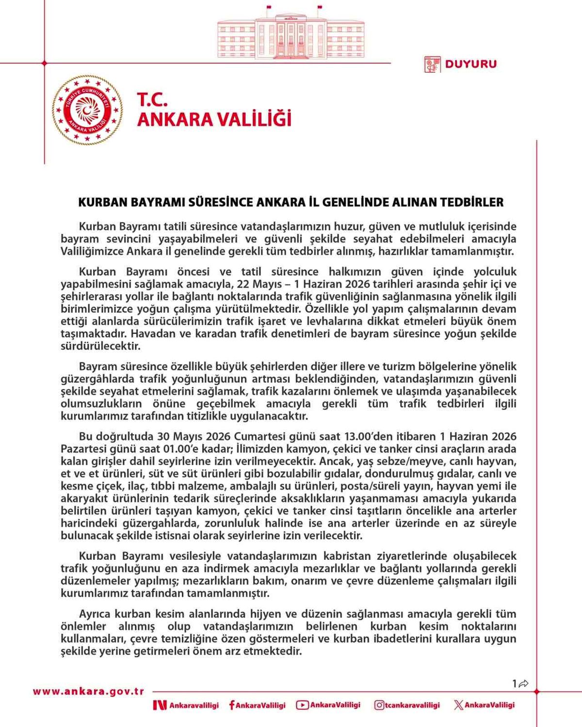 Ankara'da bayramda 24 binin üzerinde emniyet ve jandarma personeli görev başında olacak