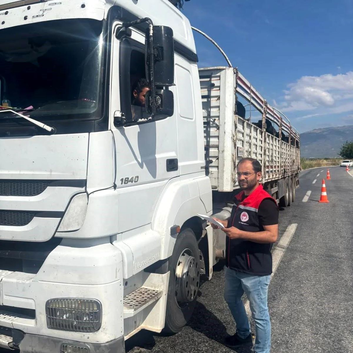 Aydın'da kurbanlık nakil yol kontrolleri yapıldı