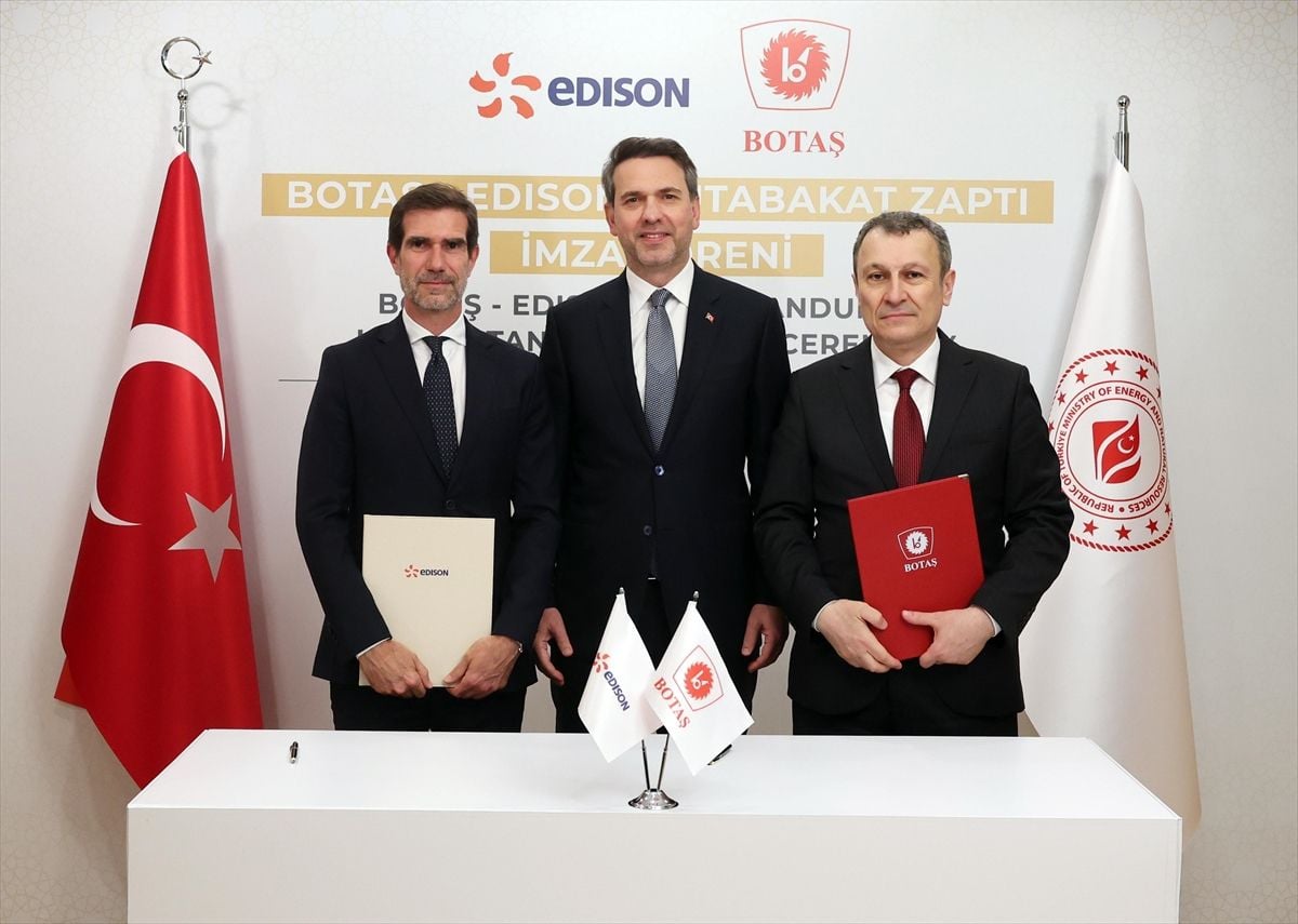 BOTAŞ ile İtalyan enerji şirketi Edison'dan doğal gaz ve LNG işbirliği için mutabakat zaptı