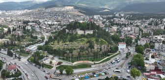 Depremde zarar gören Kahramanmaraş Kalesi'nde restorasyon çalışmaları sürüyor