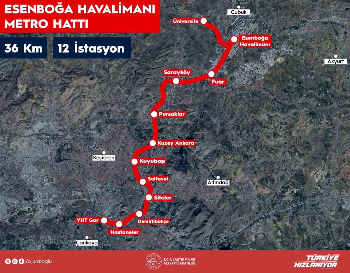 Esenboğa Havalimanı Metrosu'nun yapım ihalesi 30 Haziran'da gerçekleştirilecek