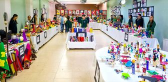 Gelibolu'da öğrenciler yıl sonu sanat ve tasarım sergisi açtı
