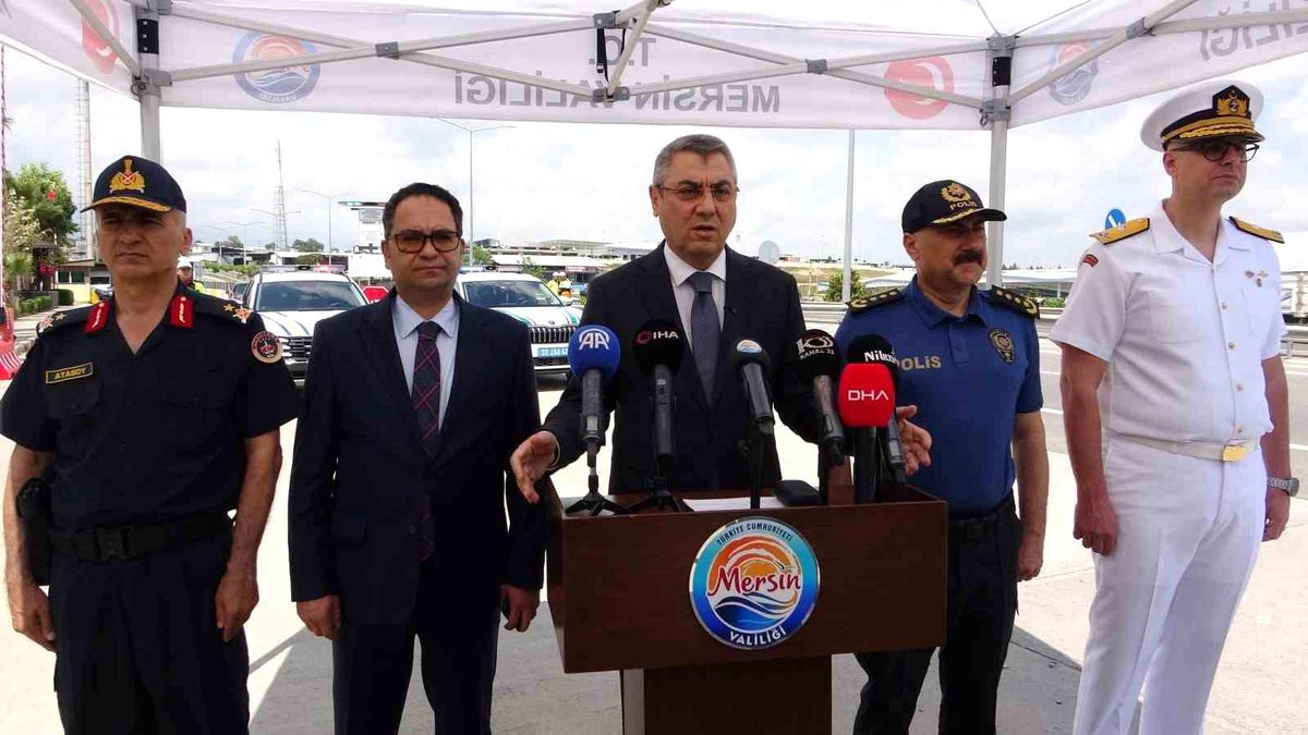 Mersin'de bayramda günlük 700 araç, 11 dron ve 3 bin 507 personel görev yapacak