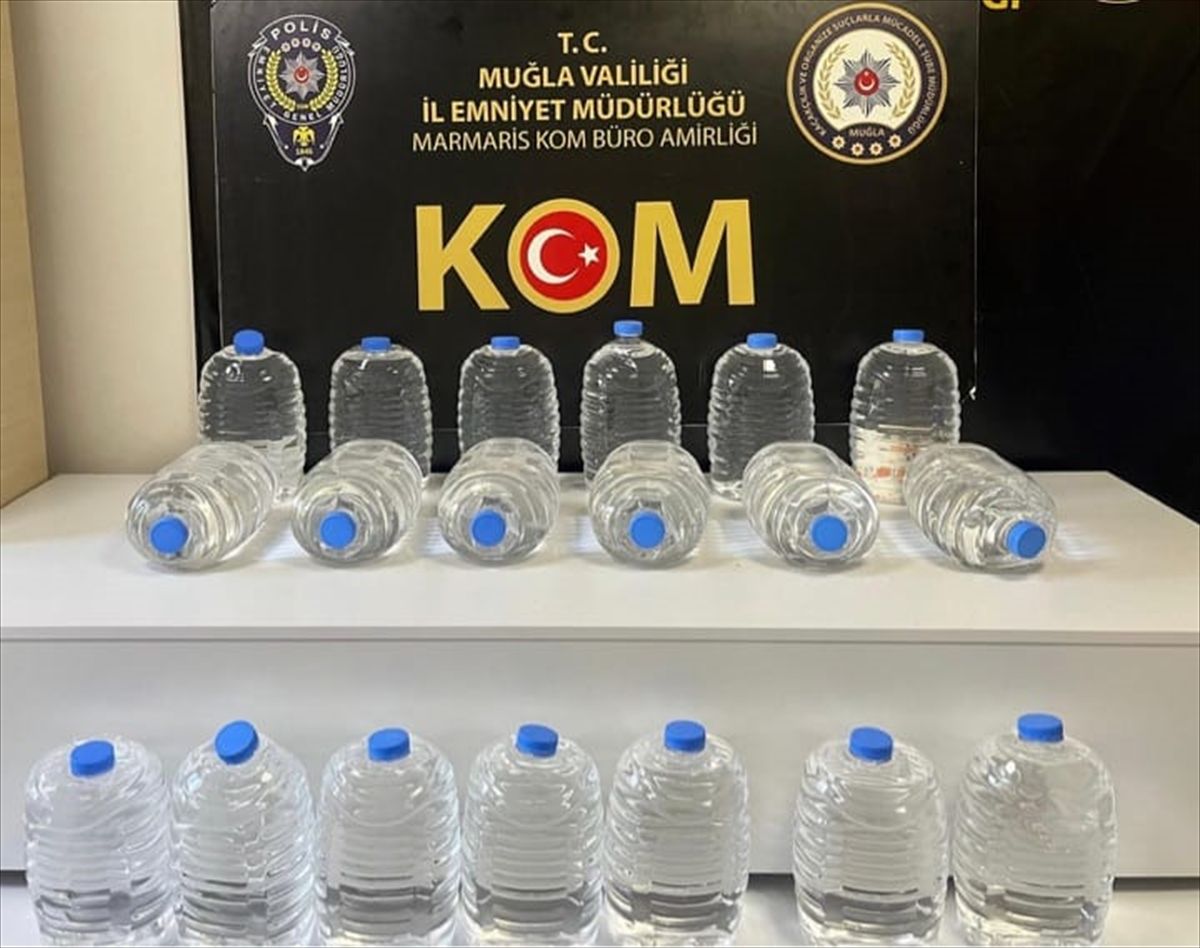 Muğla'da 475 litre etil alkol ele geçirildi