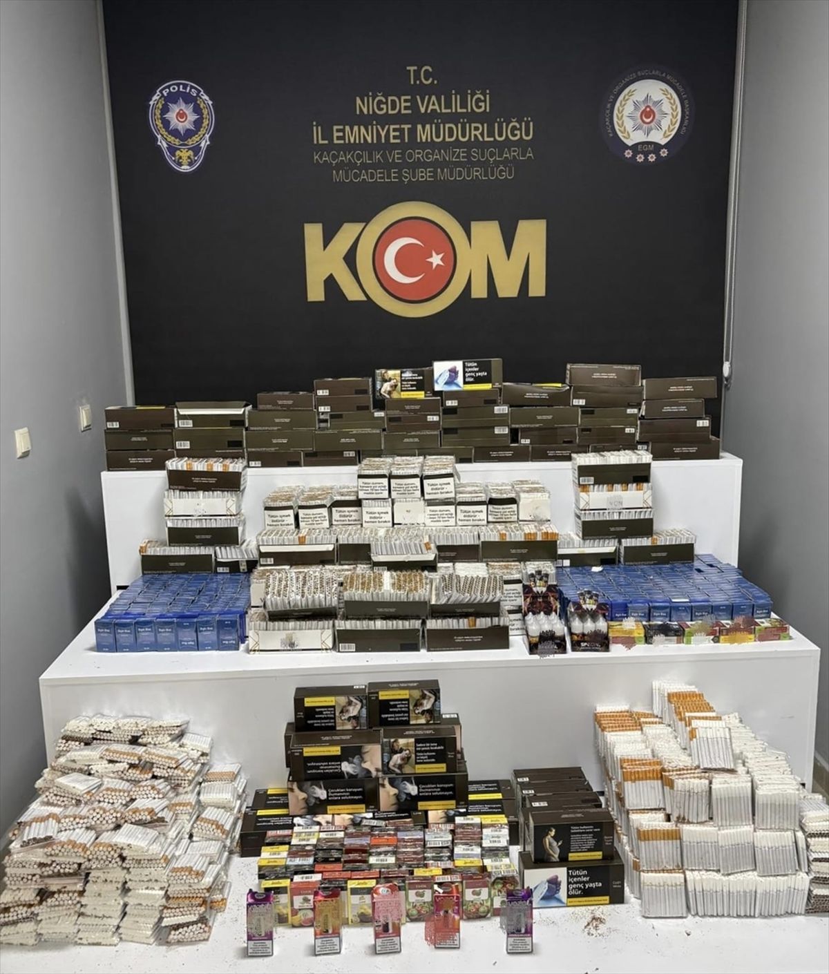 Niğde'de kaçakçılık operasyonunda 9 şüpheli yakalandı