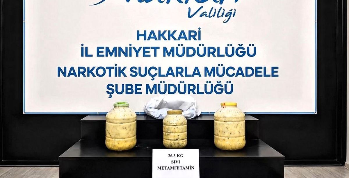 Peynir bidonunda 26 kilo metamfetamin ele geçirildi