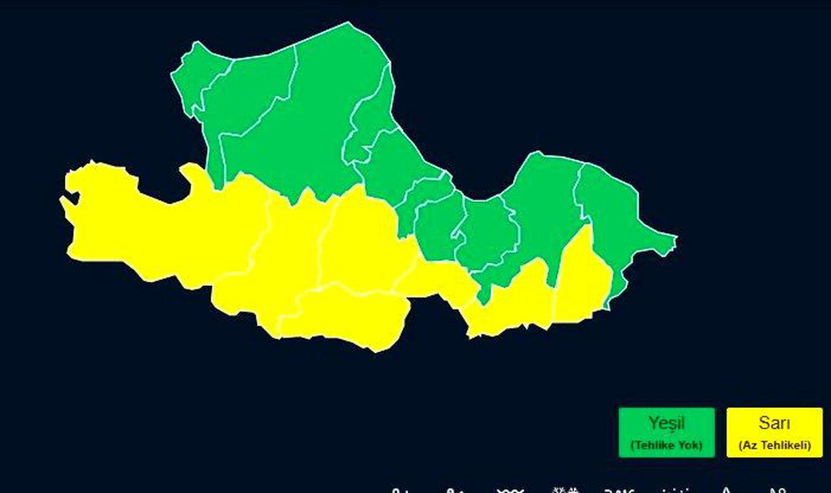 Samsun'un iç kesimleri için kuvvetli yağış uyarısı
