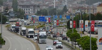 Ankara-Samsun kara yolu Havza geçişinde trafik yoğunluğu başladı