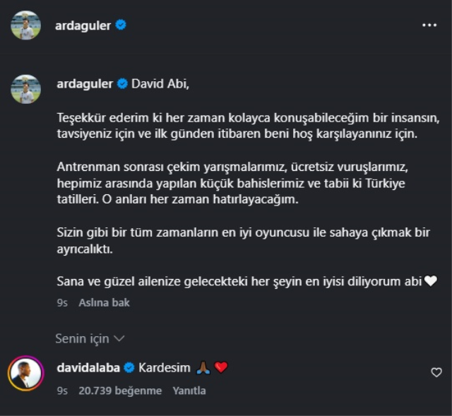 Arda Güler and David Alaba
