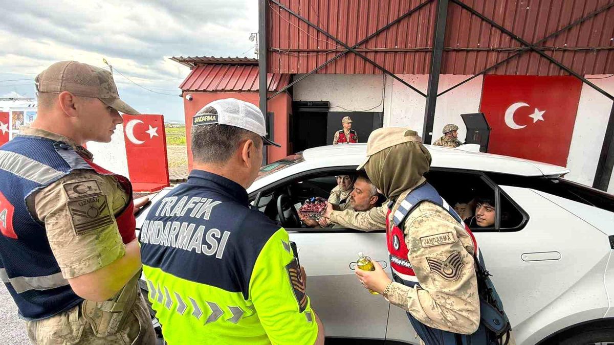 Diyarbakır'da jandarma ekipleri Kurban Bayramı öncesi trafik uygulaması yaptı