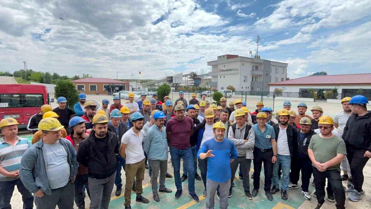 Edirne'de madencilik işçileri maaş ve tazminat iddiasıyla greve çıktı