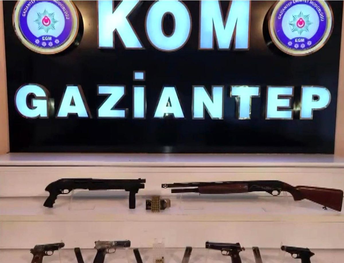 Gaziantep'te 6 adet ruhsatsız silah ele geçirildi: 1 gözaltı
