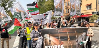 İsrail'in Küresel Sumud Filosu'na saldırısı İsveç'te protesto edildi