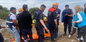 İzmir'de yüksekten düşerek mahsur kalan jandarma personeli kurtarıldı