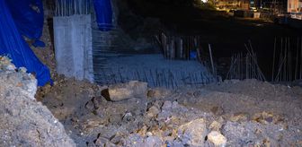 Ankara'da sağanak nedeniyle bir apartmanın istinat duvarı çöktü
