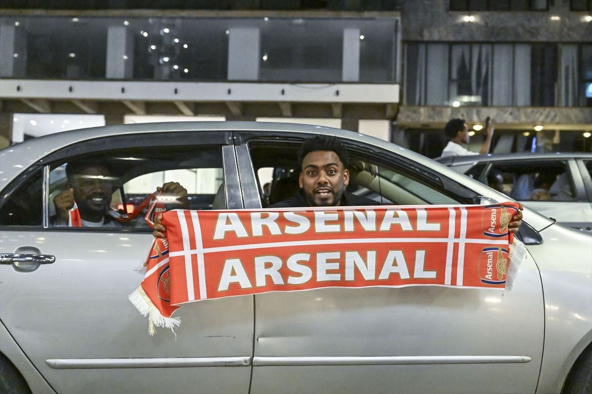 Arsenal'in en çok desteklendiği Afrika ülkelerinden Etiyopya'da şampiyonluk coşkusu