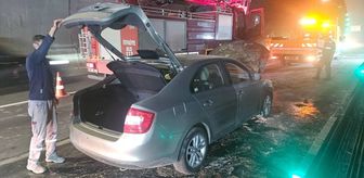 Bilecik'te seyir halindeki otomobilde çıkan yangın söndürüldü
