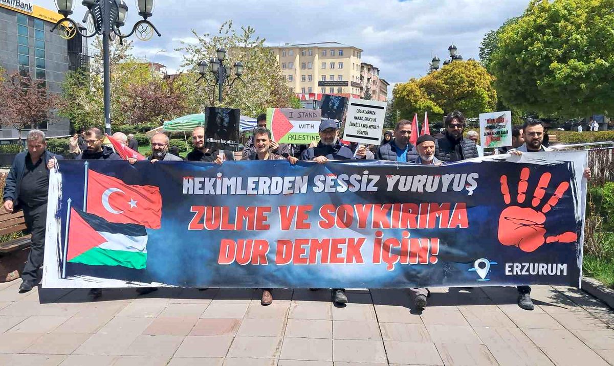 Erzurum’da Gazze Protestosu: 132’nci Hafta Sessiz Yürüyüş