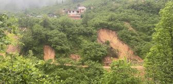 Giresun'da heyelan nedeniyle 11 ev tedbir amacıyla boşaltıldı