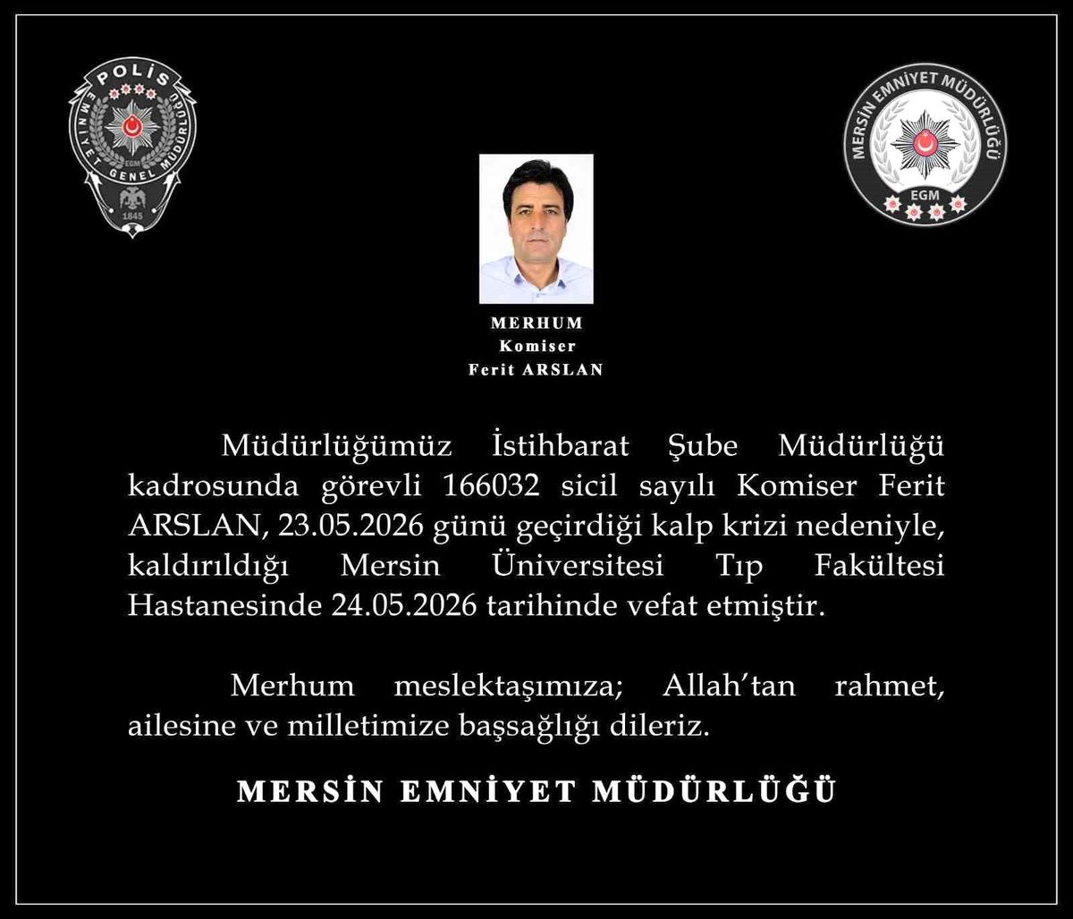 Kalp krizine yenilen komiserin naaşı memleketi Diyarbakır'a gönderildi