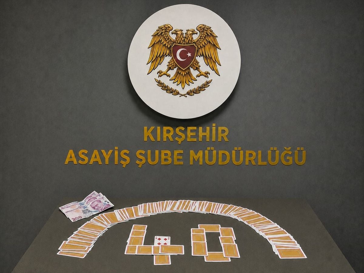 Kırşehir'de kumar oynayan 4 kişiye 46 bin 416 lira ceza kesildi